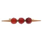 Vintage gouden broche met carneool (antiek, Gouden Broches), Sieraden, Tassen en Uiterlijk, Broches, Gebruikt, Overige kleuren