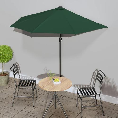 vidaXL Balkonparasol half met aluminium paal 270x144 cm, Tuin en Terras, Parasols, Nieuw, 2 tot 3 meter, Verzenden
