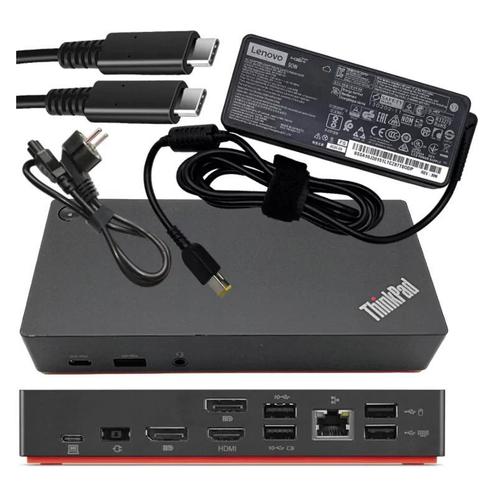 Lenovo Docking Station ThinkPad 40AS USB-C Dock Gen2, Computers en Software, Dockingstations, Laptop, Refurbished, Docking station