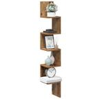 vidaXL Hoekwandschap 20x20x127,5 cm bewerkt hout oud, Huis en Inrichting, Woonaccessoires | Wandplanken en Boekenplanken, Verzenden