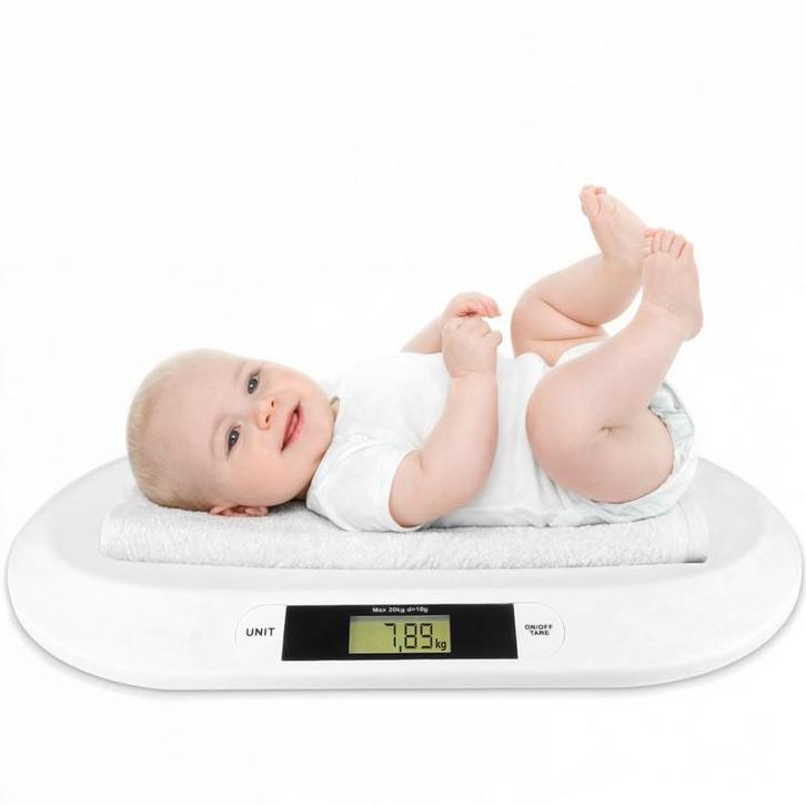 Silvergear smart babyweegschaal - wit - 55 x 32 x 2,5 cm, Witgoed en Apparatuur, Weegschalen, Nieuw, Verzenden