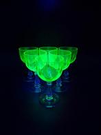 Val Saint Lambert - Wijnglas (6) - Olivier - Uraniumglas -