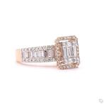 Ring - 14 karaat Roségoud - 1.34ct. tw. Diamant (Natuurlijk), Sieraden, Tassen en Uiterlijk, Ringen, Nieuw