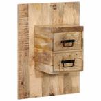 vidaXL Nachtkastje 60x32x80 cm massief ruw mangohout, Huis en Inrichting, Verzenden, Nieuw, Hout