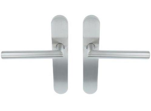 ODShop deurklink Modern haaks op ovaal schild blind rvs, Doe-het-zelf en Verbouw, Hang- en Sluitwerk, Verzenden