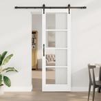 vidaXL Schuifdeur Wit 73.5 x 211 cm Hout en metaal, Verzenden, Nieuw
