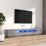 vidaXL 3-delige Tv-meubelset met LEDs bewerkt hout grijs, Huis en Inrichting, Kasten | Televisiemeubels, Nieuw, Verzenden