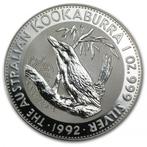 Kookaburra 1 oz 1992 (219.694 oplage), Zilver, Losse munt, Verzenden