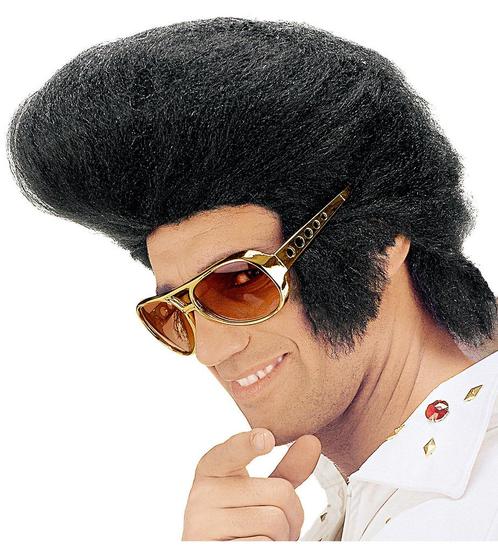 Pruik Elvis Zwart, Hobby en Vrije tijd, Feestartikelen, Nieuw, Verzenden