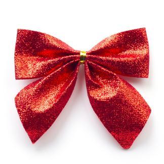 Kerststrik | Decoris | 9 cm | 5 stuks (Rood), Diversen, Kerst, Nieuw, Verzenden