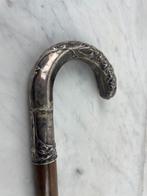 Wandelstok - Hout, Zilver - Canne - Art Nouveau, Antiek en Kunst