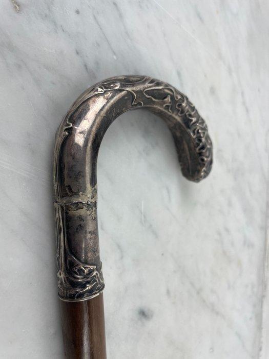 Wandelstok - Hout, Zilver - Canne - Art Nouveau, Antiek en Kunst, Kunst | Designobjecten