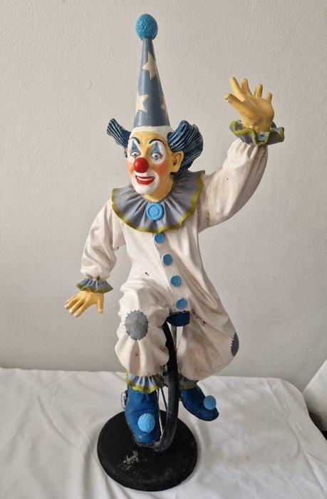 Jun Asilo - sculptuur, Clown on a unicycle - 70 cm -, Antiek en Kunst, Curiosa en Brocante