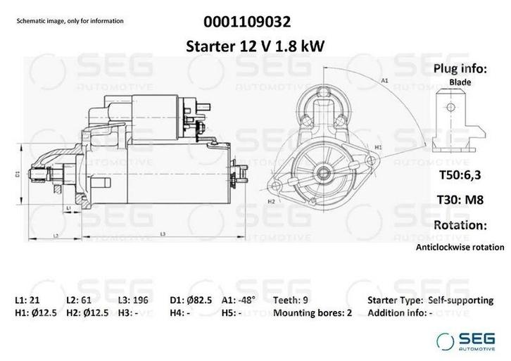 Starter Lombardini 1.8 kw, Auto-onderdelen, Motor en Toebehoren, Verzenden
