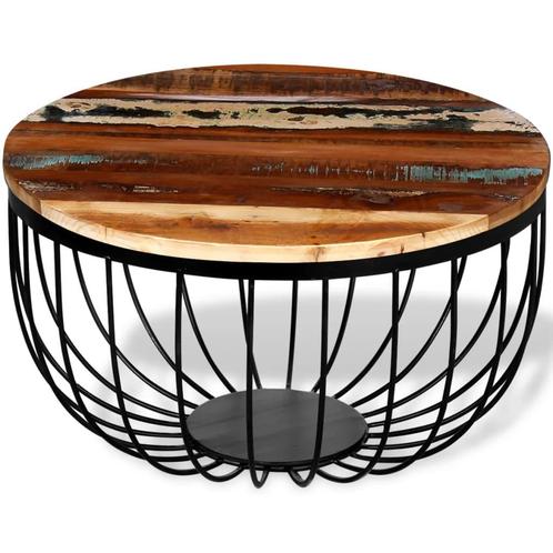 vidaXL Salontafel massief gerecycled hout, Huis en Inrichting, Tafels | Salontafels, Nieuw, 50 tot 100 cm, Overige houtsoorten