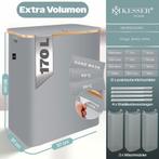 KESSER® Wasmand met Deksel - 3 Waszakken - 170 Liter - Grijs, Huis en Inrichting, Verzenden, Nieuw