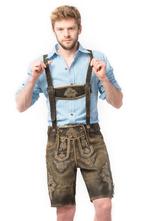 Lederhose Leer Kort Retro en Bretels, Verzenden, Nieuw