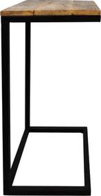 Tweedekans | HSM Collection Bijzettafel Read - naturel/zwart, Huis en Inrichting, Ophalen of Verzenden, Gebruikt