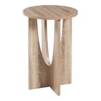 Bijzettafel Rindal rond 56,5xØ38 cm eikenkleurig [en.casa], Huis en Inrichting, Tafels | Bijzettafels, Verzenden, Nieuw
