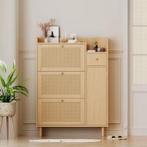 Schoenenkast met Rotan Deuren, Lades en Open Onderzijde, Huis en Inrichting, Kasten | Schoenenkasten, Verzenden, Nieuw