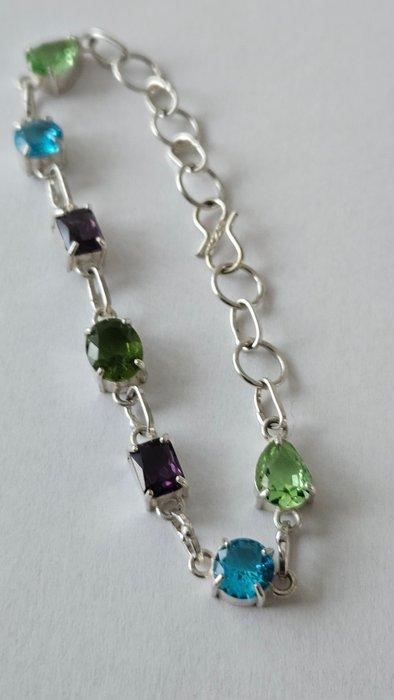 Zonder Minimumprijs - Armband Zilver - Met echte edelstenen, Sieraden, Tassen en Uiterlijk, Armbanden