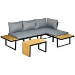 TRUUSK Tuinmeubelset Voor 3 Personen Balkonmeubilair Met Zit, Tuin en Terras, Tuinsets en Loungesets, Verzenden, Nieuw