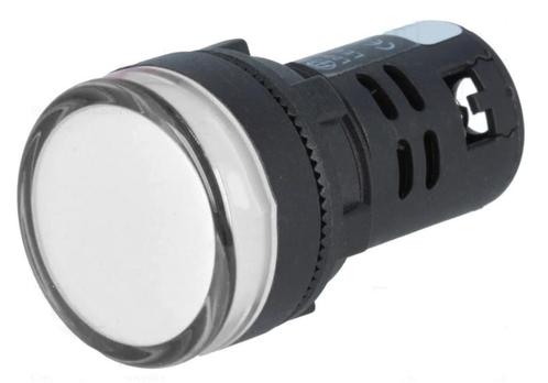 Controlelampje - LED indicator - 24V - 22mm - Wit, Doe-het-zelf en Verbouw, Elektra en Kabels, Schakelaar, Nieuw, Ophalen of Verzenden