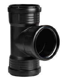 Pipelife Master3+ geluidsarm t-stuk 90x90 87.5gr 3xm zwart, Doe-het-zelf en Verbouw, Buizen en Afvoer, Ophalen of Verzenden