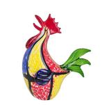 Beeldje - Colorful Rooster - 26 cm - Glas, Antiek en Kunst