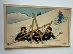 Tintin - Carte neige 1942 - les Dupondt sont tombeés avec, Nieuw