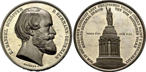 Zinnmedaille Lippe: Paul Friedrich Emil Leopold Iii, 1851..., Postzegels en Munten, Penningen en Medailles, Verzenden