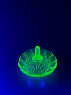 Verreries de Scailmont - Dienblad - ringhouder - Uraniumglas