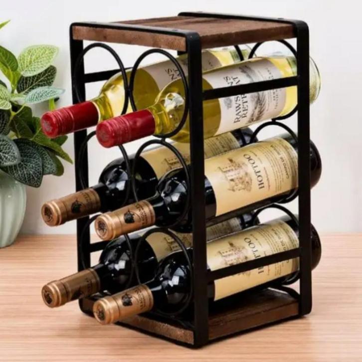 Wijnrek voor 6 flessen - Wijnfleshouder - Flessenrek, Huis en Inrichting, Woonaccessoires | Wijnrekken, Minder dan 50 cm, Minder dan 5 flessen