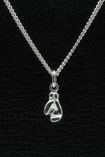 Zilveren Bokshandschoen ketting hanger - klein, Sieraden, Tassen en Uiterlijk, Kettinghangers, Verzenden