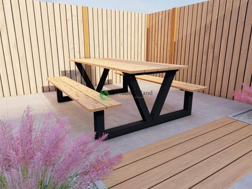 Lounge Picknicktafel model V, Tuin en Terras, Tuinsets en Loungesets, Nieuw, Verzenden