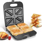 Tosti apparaat - Tosti ijzer - Sandwich maker - 1400W - Zwar, Verzenden, Zo goed als nieuw