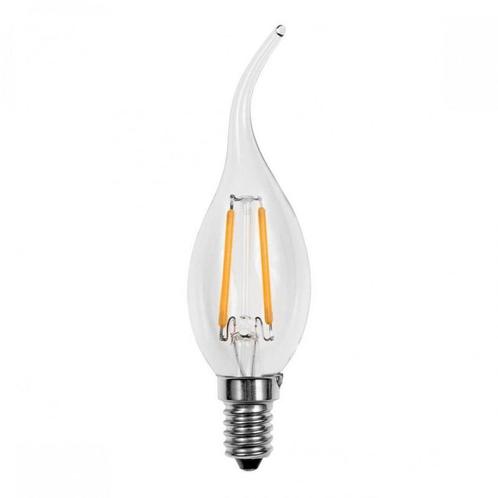 LED lamp E14 | kaarslamp C35, gebogen tip | 2W=20W | daglich, Huis en Inrichting, Lampen | Losse lampen, Nieuw, Verzenden