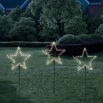 Solar kerstster priklamp op zonne-energie - 3 stervormige pr, Zonne-energie, Kunststof, Verzenden, Minder dan 50 watt
