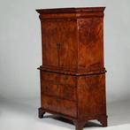 Vroeg 18e eeuws Engels rariteiten kabinet in wortelnoten met, Ophalen of Verzenden