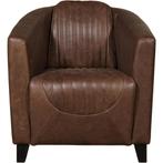 Leren fauteuil Press Special - Vintage Brown (bruin) -, Nieuw, Ophalen of Verzenden, Eigentijds, Klassiek, Retro, Romantisch, Vintage
