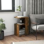 vidaXL Bijzettafel 36x30x56 cm bewerkt hout gerookt, Huis en Inrichting, Verzenden, Nieuw, 45 tot 60 cm