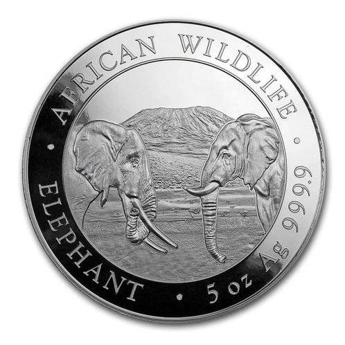 Somalische Olifant 5 oz 2020, Postzegels en Munten, Munten | Afrika, Losse munt, Zilver, Overige landen, Verzenden