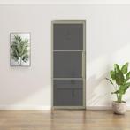 Stalen Taatsdeur - Kiezelgrijs - 3 Vlaks - Rook glas, Doe-het-zelf en Verbouw, Deuren en Horren, Minder dan 80 cm, Overige typen