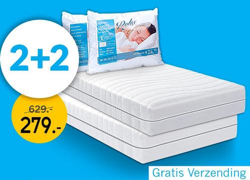 Eenpersoons pocketveermatrassen voordeelset 2+2 v.a.€279,00, Huis en Inrichting, Slaapkamer | Matrassen en Bedbodems, 80 cm, 200 cm