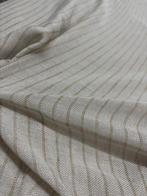 Stof voor gordijn, gemengd linnen, verticaal gestreept,