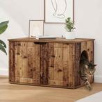 vidaXL Kattenhuis Oudhout 85 x 55 x 50,5 cm Bewerkt hout, Dieren en Toebehoren, Katten-accessoires, Verzenden, Nieuw