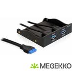 Delock 61896 USB 3.0 voorpaneel 2 poorten met interne, Verzenden, Nieuw, DeLock