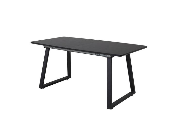 Eettafel - Romy - 160x85 cm - Zwart - Uitschifbaar - Jörn, Huis en Inrichting, Tafels | Eettafels, Verzenden