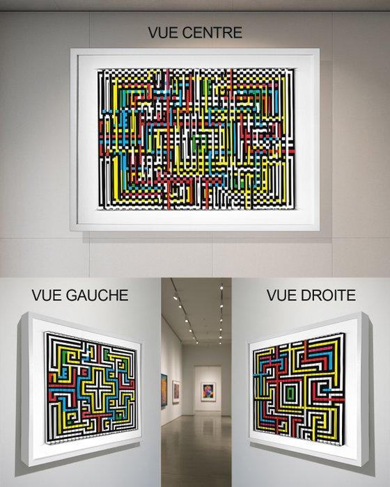 Poplea - Cinétique 3 en 1 Chromatic Labyrinth(2000), Antiek en Kunst, Kunst | Schilderijen | Modern