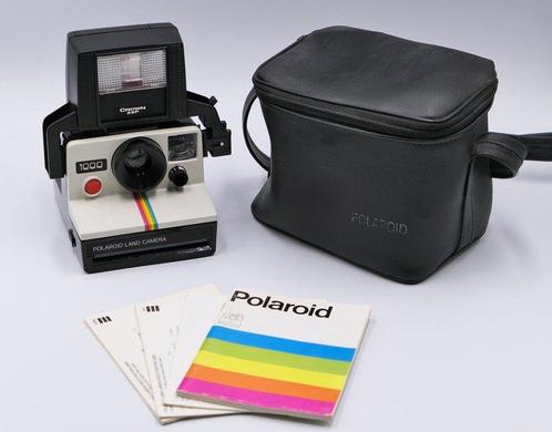 Polaroid 1000 Land Camera + Flash Crown 25P - Con Custodia, Audio, Tv en Foto, Fotocamera's Analoog